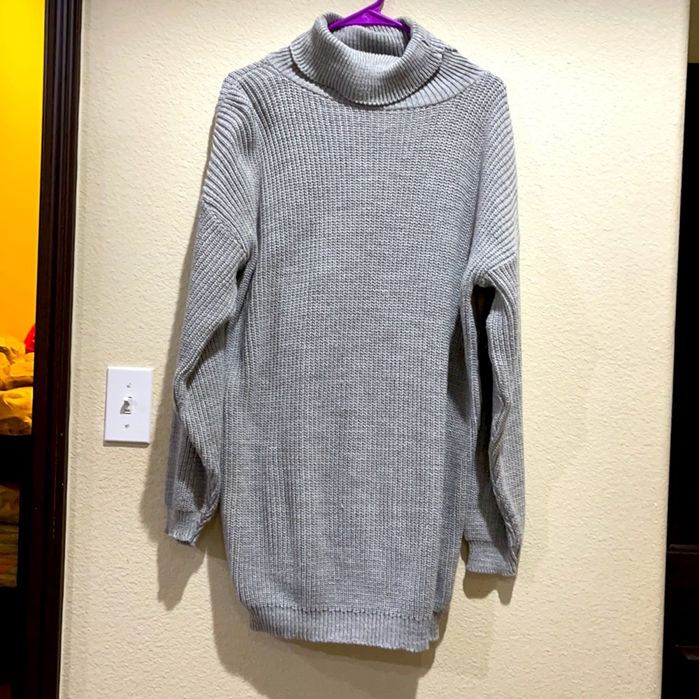 Turtle Neck Sweater Dress